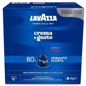 Lavazza 80 Capsule Crema e Gusto Classico Compatibili Nespresso int 12 Alluminio