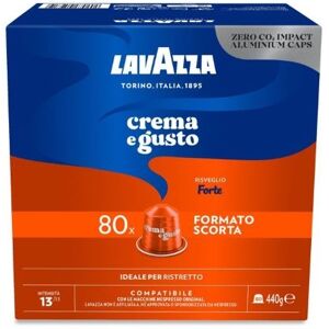 Lavazza 80 Capsule Crema e Gusto Forte Compatibili Nespresso int 13 Alluminio