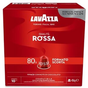 Lavazza 80 Capsule Qualità Rossa Compatibili Nespresso int 10 Alluminio