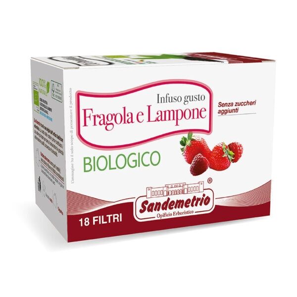 Sandemetrio 18 Filtri di Infuso Fragola e Lampone BIO