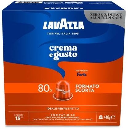 Lavazza 80 Capsule Crema e Gusto Forte Compatibili Nespresso int 13 Alluminio