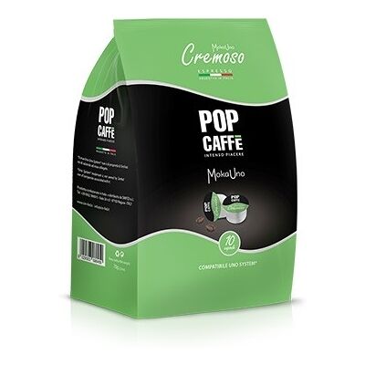 Pop 100 Capsule UNO SYSTEM Compatibili Caffè MOKA-UNO Cremoso .2 Pop 100 Capsule UNO SYSTEM Compatibili Caffè MOKA-UNO Cremoso .2