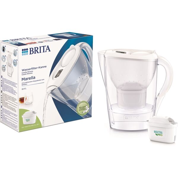 brita caraffa filtrante acqua marella da 2.5 litri con 1 filtro incluso