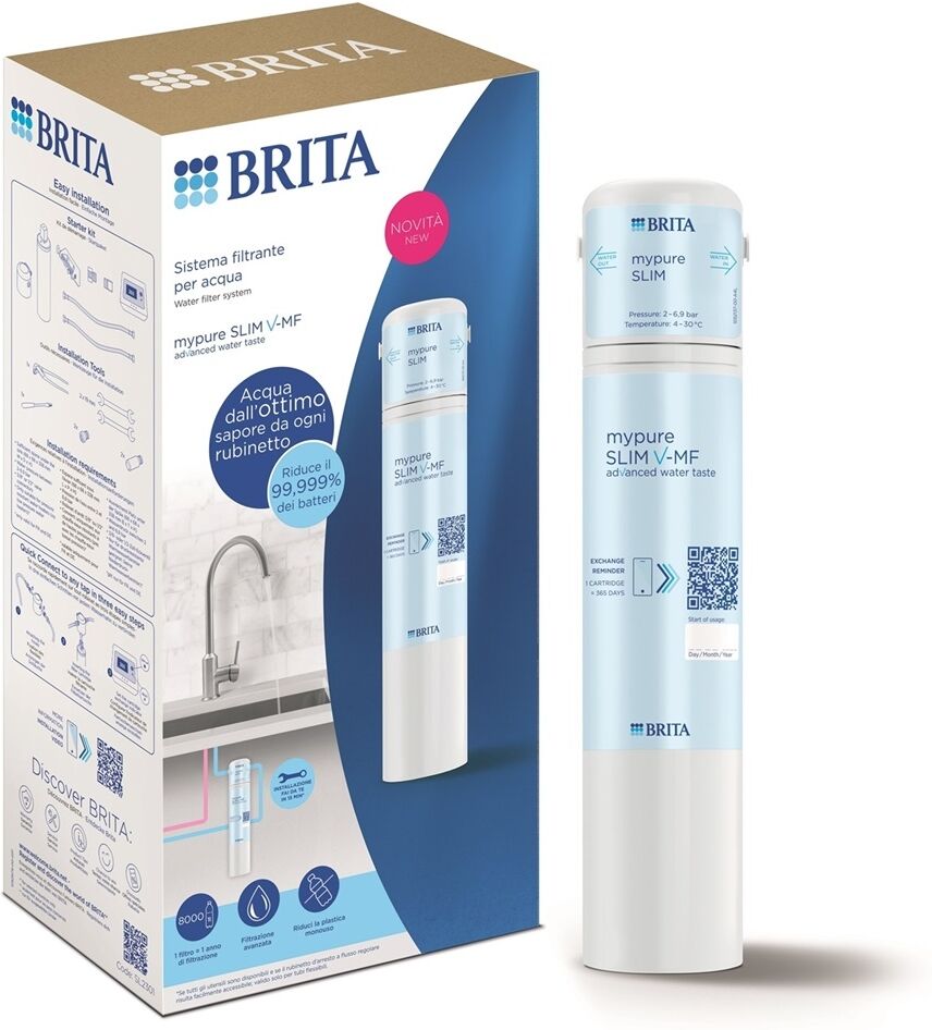 Brita Sistema Filtrante Sottolavello MyPure Slim V-MF 8000 litri con 1 filtro incluso