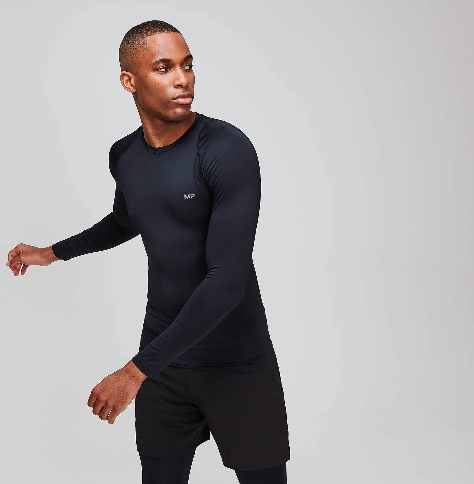 Mp Maglia sportiva attillata a maniche lunghe  Essentials Base da uomo - Nera - XXL Mp Maglia sportiva attillata a maniche lunghe  Essentials Base da uomo - Nera - XXL