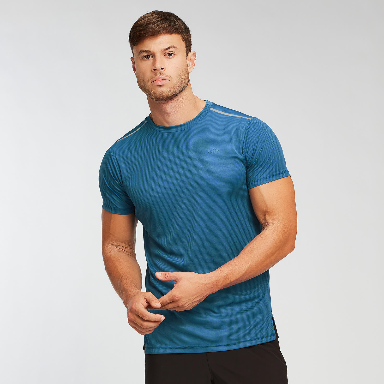 Myprotein T-shirt Training Grid - Blu aviatore - S Myprotein T-shirt Training Grid - Blu aviatore - S