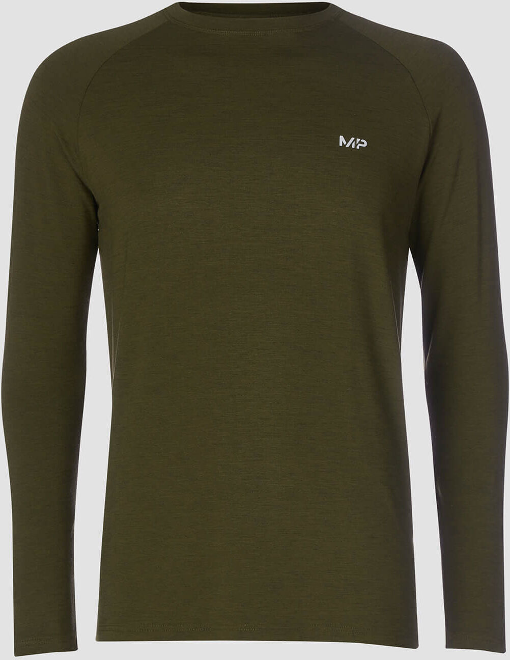 Myprotein T-shirt Performance Long Sleeve MP - Verde militare/Nero - M Myprotein T-shirt Performance Long Sleeve MP - Verde militare/Nero - M