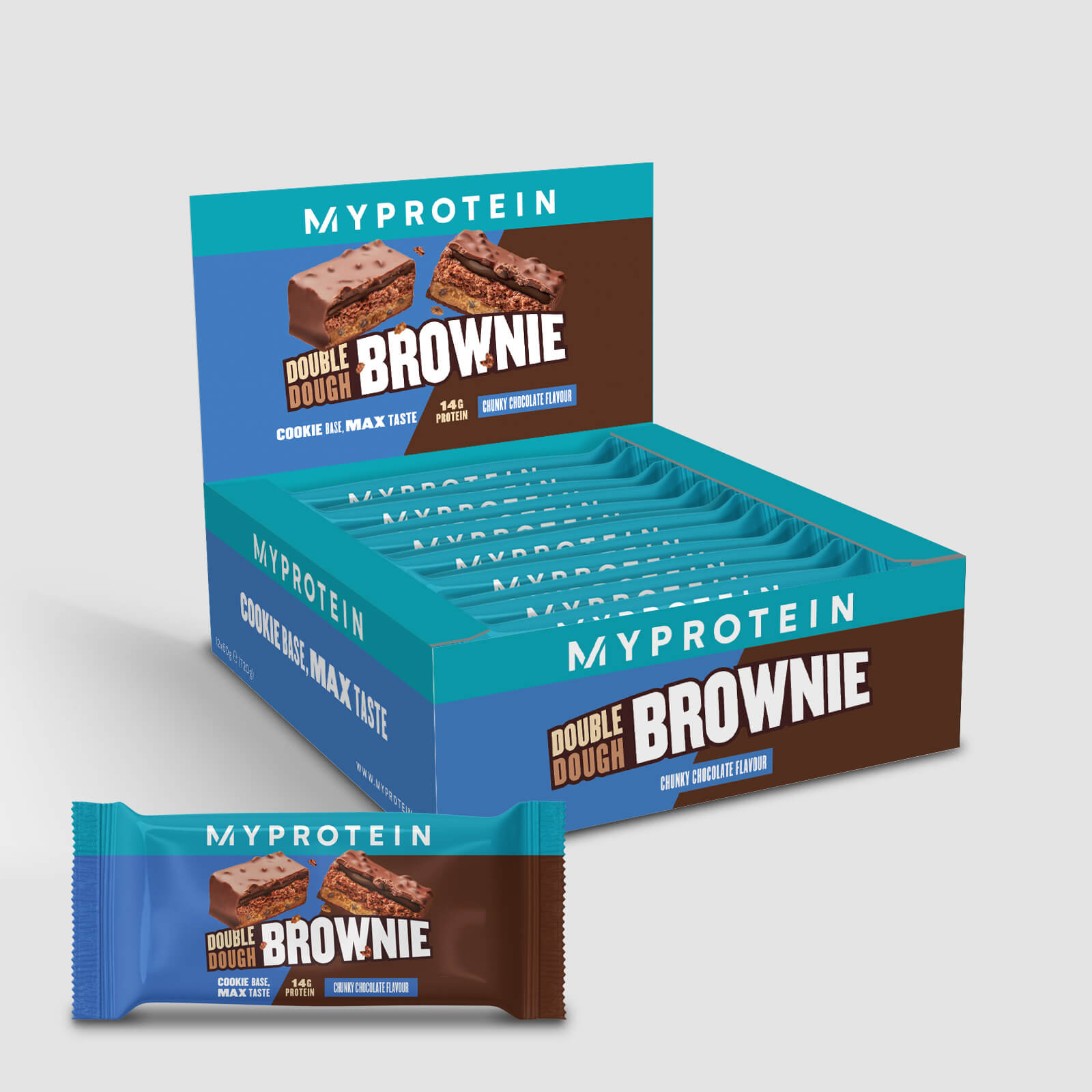 Myprotein Brownie con doppio impasto - 12 x 60g - Chunky Chocolate