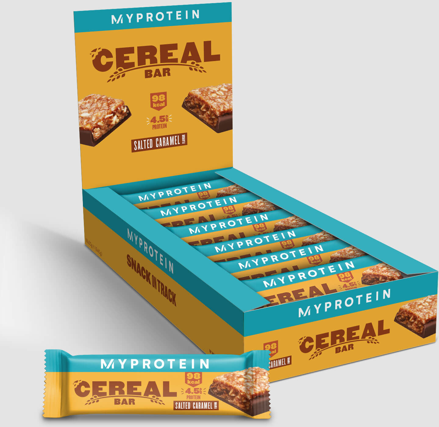 Myprotein Barretta ai Cereali - 18 x 30g - Caramello salato Myprotein Barretta ai Cereali - 18 x 30g - Caramello salato