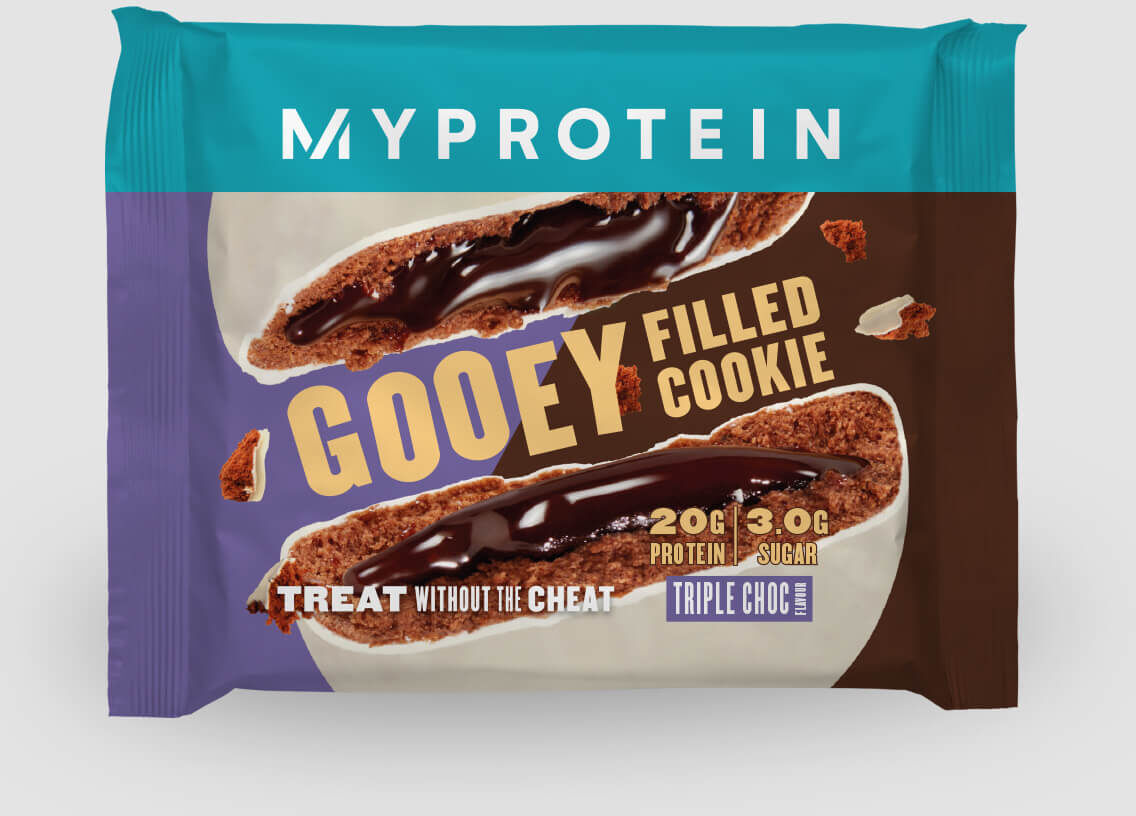 Myprotein Cookie Proteico con ripieno - Triple Chocolate Myprotein Cookie Proteico con ripieno - Triple Chocolate
