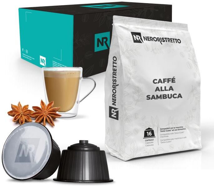 neroristretto 32 capsule compatibili dolce gusto®* caffè' alla sambuca