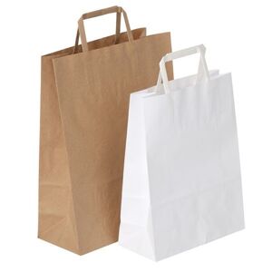 Socepi Shopper in carta avana con maniglia piatta 32x45 confezione da 100