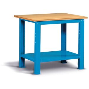 Socepi Banco da Lavoro con Piano in Legno 100 cm Blu