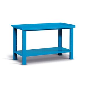 Socepi Banco da Lavoro con Piano in Acciaio 150 cm Blu