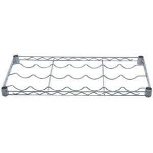 Socepi Ripiani in acciaio cromato porta bottiglie dimensioni 35x90cm supporta n.9 bottiglie