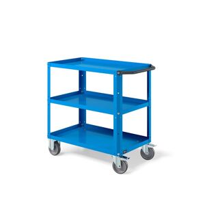 Socepi Carrello con Ruote Clever Small blu con ripiano aggiuntivo e ruote in gomma antitraccia