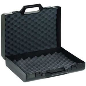 Socepi Valigetta in plastica design moderno ed elegante mod.17024 con spugne colore nero dim. esterne 24x18xh7,5cm