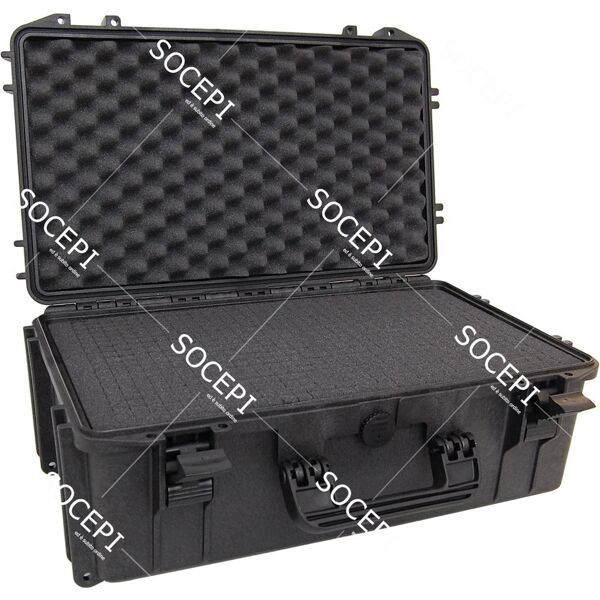 socepi valigia ermetica max520 - 57x36h22cm col. nero con spugne interne dustproof waterproof