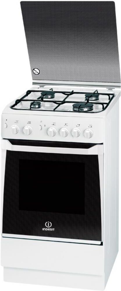 Indesit Cucina Indesit Kn1g21swua / Kn1g20s(W)/i 50 Cm 4 Fuochi Forno A Gas 50 L Grill Libera Installazione Bianco Refurbished Classe A