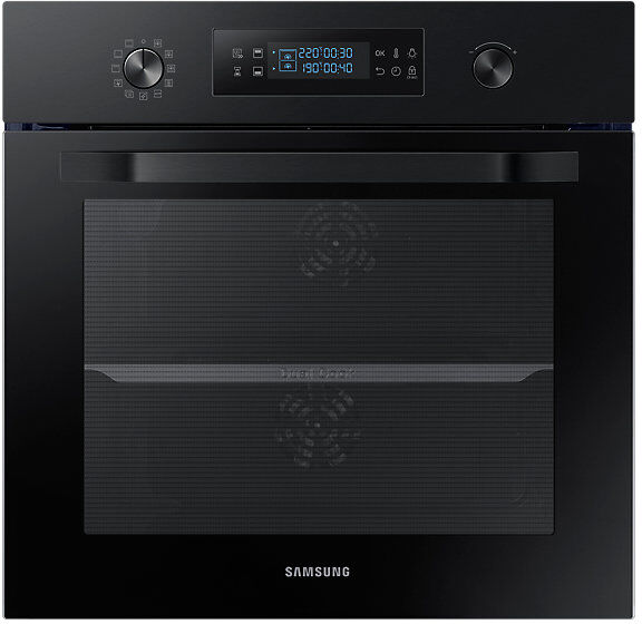 Samsung Forno Samsung Nv66m3531bb Elettrico 60 Cm 65 L Ad Incasso Dual Cook Display Led 25 Programmi Pulizia Catalitica / Vapore Nero Refurbished Classe A