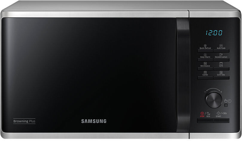 Samsung Forno Microonde Samsung Mg23k3515as Grill 23 L 800 W 6 Livelli Di Potenza Eco Mode Display Led Libera Installazione Refurbished Silver