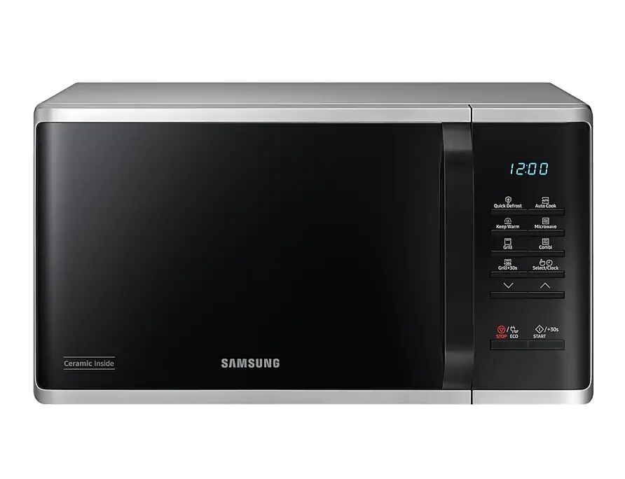 Samsung Forno Microonde Samsung Mg23k3513as Grill 23 L 800 W 6 Livelli Di Potenza Display Led Libera Installazione Refurbished Argento