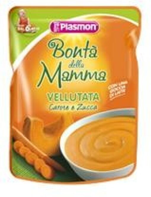 Plasmon (Heinz Italia Spa) Plasmon Pouches Vellutata Di Carote E Zucca 180 G Plasmon (Heinz Italia Spa) Plasmon Pouches Vellutata Di Carote E Zucca 180 G