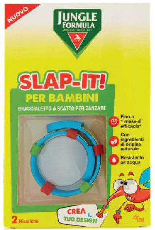 Perrigo Italia Srl Jungle Formula Slap-It Braccialetto Anti-Zanzare Per Bambini+ 2 Ricariche Perrigo Italia Srl Jungle Formula Slap-It Braccialetto Anti-Zanzare Per Bambini+ 2 Ricariche