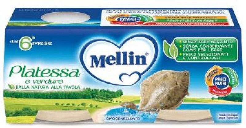 Danone Nutricia Spa Soc.Ben. Mellin Omogeneizzato Platessa 2x80 G