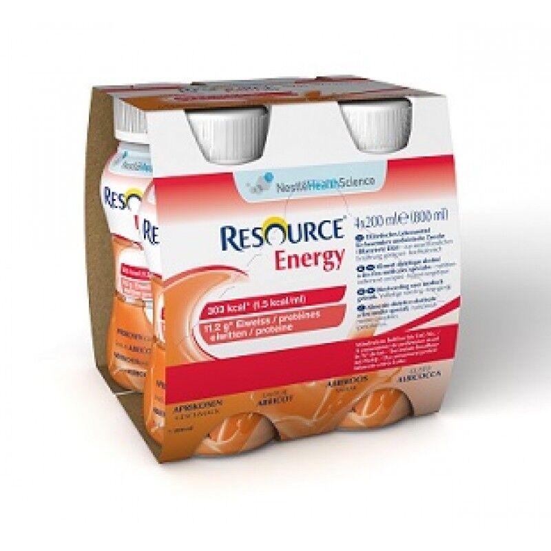 Nestle' It.Spa(Healthcare Nu.) Resource Energy Albicocca 4 Bottiglie 200 Ml