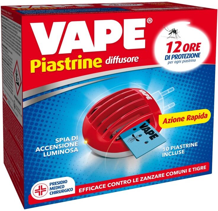 Guaber Vape Elettroemanatore Piastrine Spina + 10 Piastrine Guaber Vape Elettroemanatore Piastrine Spina + 10 Piastrine