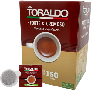 Caffè Toraldo - Miscela Forte & Cremoso - Box 150 Cialde Ese44 Da 7.2g