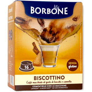 Caffè Borbone Caffè Biscotto E Cannella  Biscottino - 16 Capsule Compatibili A Modo Mio Da 8g