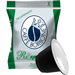 Caffè Borbone Respresso - Miscela Verde / Dek - Decaffeinato - Box 50 Capsule Compatibili Nespresso Da 5g