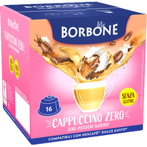 Caffè Borbone Cappuccino Zero  - 16 Capsule Compatibili Dolce Gusto Da 12g