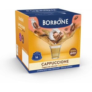 Caffè Borbone Cappuccino  Cappuccione - 16 Capsule Compatibili Dolce Gusto Da 14g