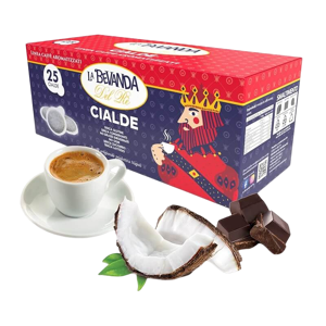 La Bevanda Del Rè Caffè Cocco & Cioccolato  - Box 25 Cialde Ese44 Da 7.5g