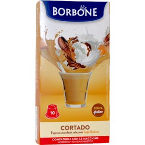 Caffè Borbone Espresso Macchiato  Cortado - 10 Capsule Compatibili Nespresso Da 4g