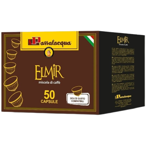 Passalacqua Caffè  Elmir - Gusto Pieno - Box 50 Capsule Compatibili Dolce Gusto Da 5.5g