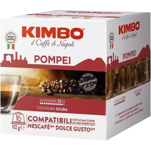 Kimbo Caffè  Pompei - 16 Capsule Compatibili Dolce Gusto Da 7g