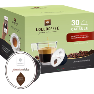 Lollo Caffè - Passionedolce Classico - Box 30 Capsule Compatibili Dolce Gusto Da 7.5g