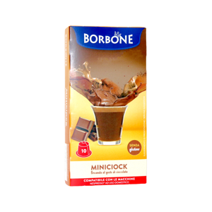 Caffè Borbone Cioccolata  Miniciok - 10 Capsule Compatibili Nespresso Da 7g