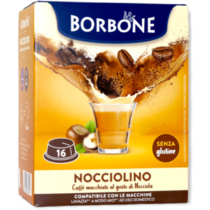 Caffè Borbone Caffè Alla Nocciola  Nocciolino - 16 Capsule Compatibili A Modo Mio Da 8g