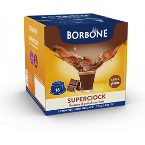 Caffè Borbone Cioccolata  Superciock - 16 Capsule Compatibili Dolce Gusto Da 20g