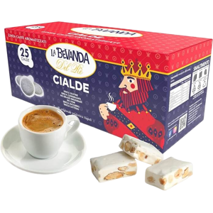 La Bevanda Del Rè Caffè Al Torroncino  - Box 25 Cialde Ese44 Da 7.5g