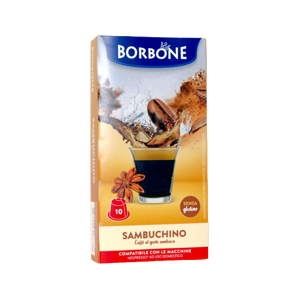 caffè borbone caffè alla sambuca  sambuchino - 10 capsule compatibili nespresso da 5g