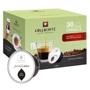 Lollo Caffè - Passionedolce Nero - Box 30 Capsule Compatibili Dolce Gusto Da 7.5g