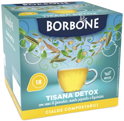 Caffè Borbone Tisana Detox  - Box 18 Cialde Ese44 Da 2.2g