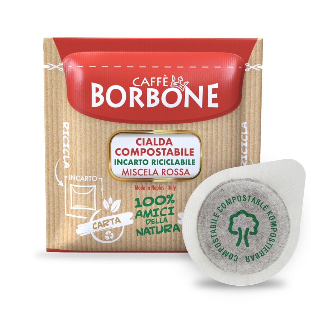 Caffè Borbone - Miscela Rossa - Box 50 Cialde Ese44 Da 7.2g + 5 Cialde Omaggio