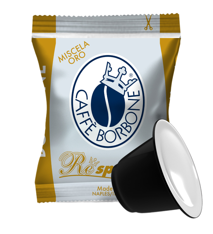 Caffè Borbone Respresso - Miscela Oro - Box 100 Capsule Compatibili Nespresso Da 5g